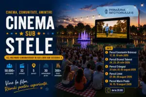 Cinema sub Stele revine în Sectorul 6 cu 15 seri de proiecții gratuite în cinci parcuri