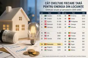 România, printre țările cu cele mai mici facturi la energie. Cât plătesc românii comparativ cu restul Europei