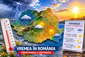 Vremea se schimbă radical în România. ANM anunță răcire, apoi un nou val de căldură. Prognoza pentru următoarele patru săptămâni