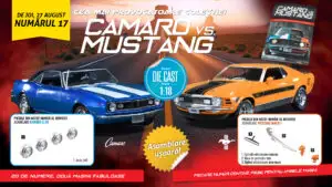 Confruntarea Camaro vs Mustang a ajuns la episodul 17. De joi, la toate chioșcurile de ziare, revista și piese noi pentru machete!