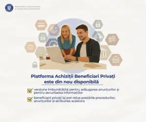Aplicația „Achiziții Beneficiari Privați” a fost repusă în funcțiune, după atacul cibernetic