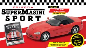 Un alt supercar american în Colecția „SuperMașini Sport”: Dodge Viper SRT. Macheta metalică și revista, de joi la chioșcuri!
