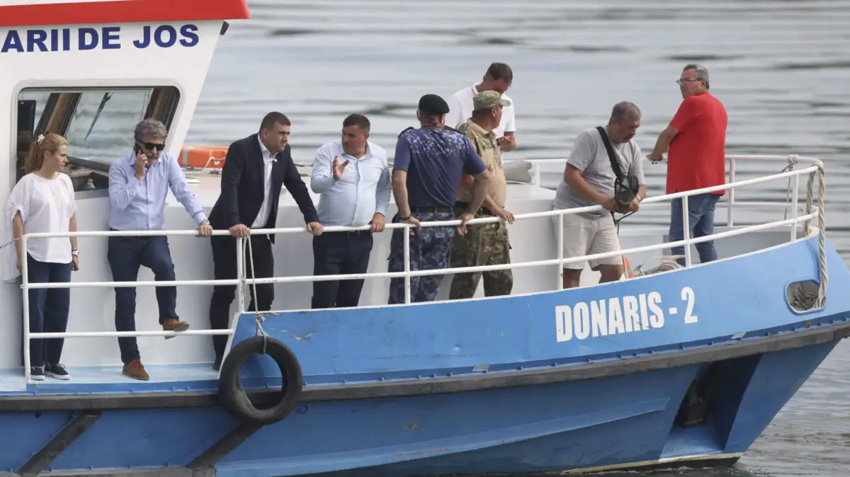 Detonare controlată pe Dunăre în județul Călărași, 3 august 2026.
