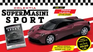 Colecția „SuperMașini Sport” aduce un model ultra-exclusivist: Pagani Huayra. Macheta metalică și revista, de joi la chioșcuri!