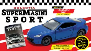 Colecția „SuperMașini Sport” prezintă în penultimul număr mașina japoneză Subaru BRZ. Macheta metalică și revista, de joi la chioșcuri!