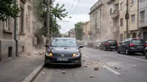 Ghid de urgență pentru șoferi în caz de cutremur. Cum reacționezi la volan, ce acoperă polițele RCA sau CASCO și ce faci după avarii provocate de obiecte căzute
