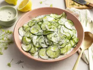 Când portofelul dictează meniul: Salată germană de castraveți cu mărar (Gurkensalat)