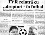 Prima pagină de media din presa românească