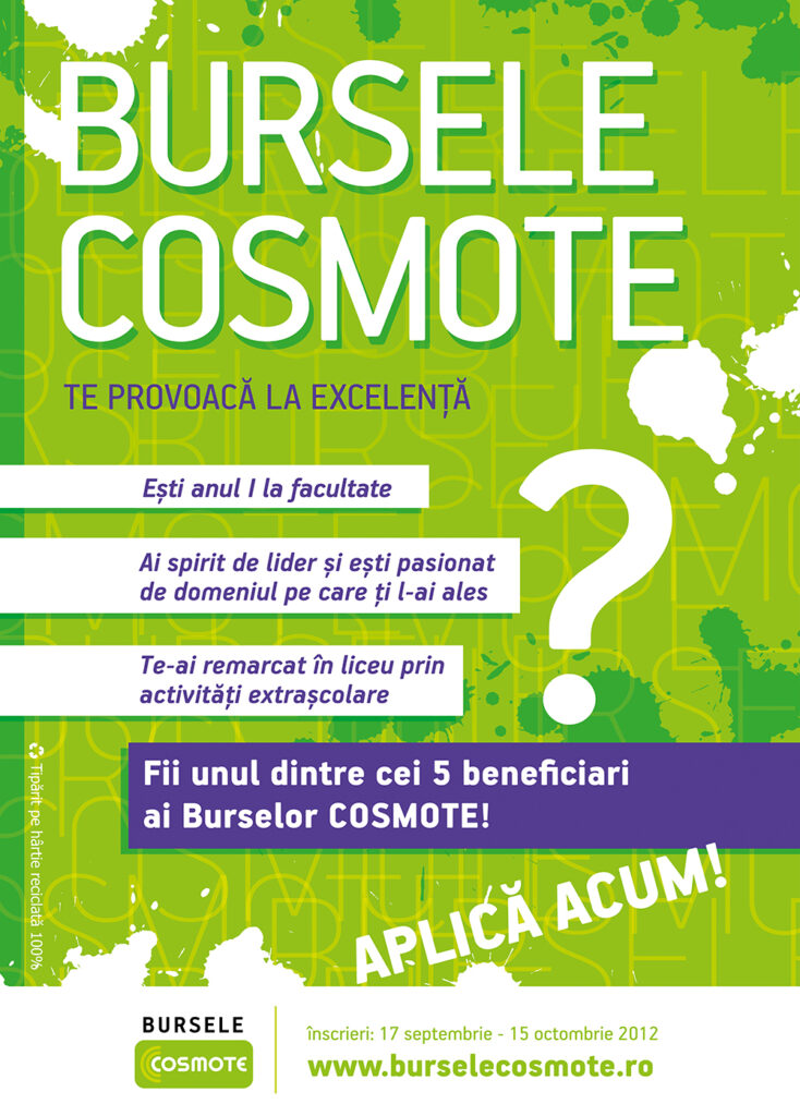 Cosmote România lansează cea de-a treia ediţie a programului Bursele Cosmote