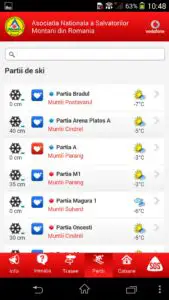 Informaţii despre situaţia pârtiilor de schi, direct pe telefonul tău