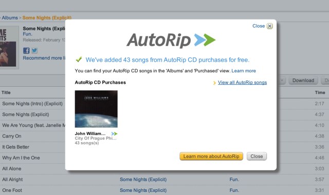 Amazon va oferi gratuit copii digitale ale CD-urilor cumpărate online