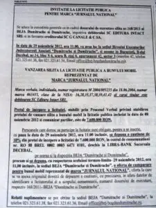 CÂT trebuie să depună companiile care vor să liciteze pentru MARCA JURNALUL NAȚIONAL
