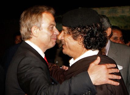Tony Blair l-a vizitat de două ori pe Gaddafi după ce a părăsit puterea