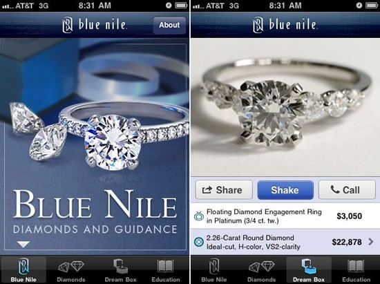 Un inel cu diamant de 300.000 de dolari a fost vândut prin intermediul unei aplicaţii iPhone
