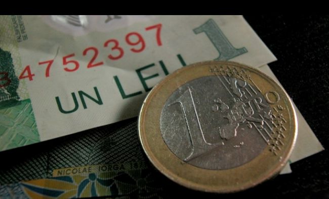 Euro urcă la 4,5025 lei, nivel maxim al ultimelor trei luni