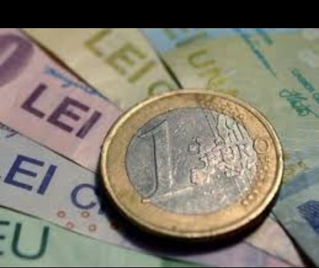 Leul a scăzut vineri în raport cu euro