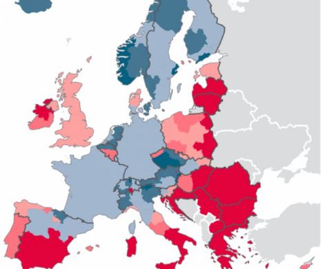 Harta europenilor ameninţaţi de sărăcie
