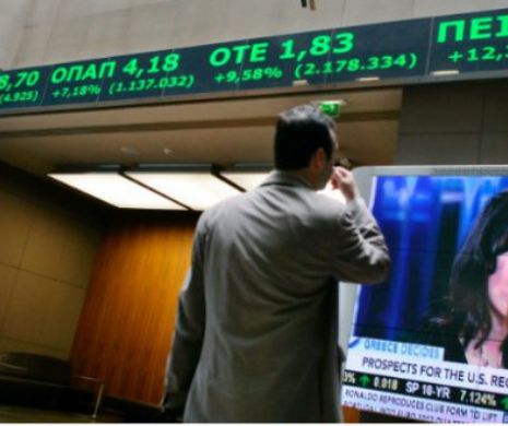 După cinci săptămâni de pauză, Bursa de la Atena a deschis în scădere cu aproape 23%