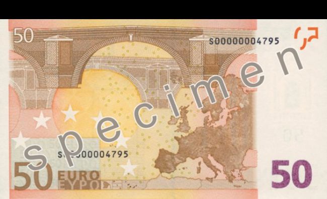 Apare o nouă bancnotă de 50 de euro