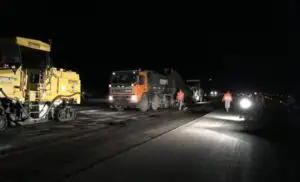 Lucrări pe timp de noapte la Aeroportul Henri Coandă
