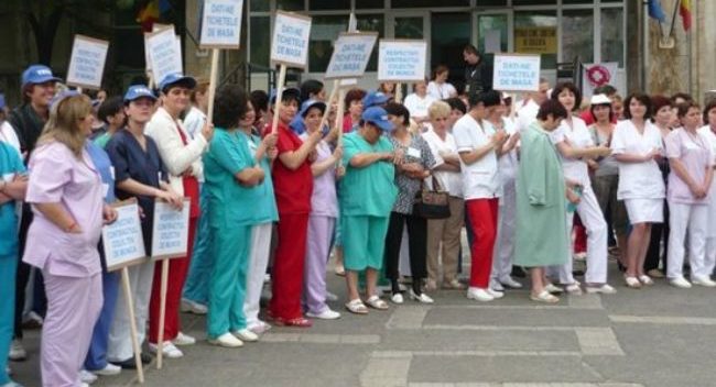 Protest la Spitalul Universitar din Capitală