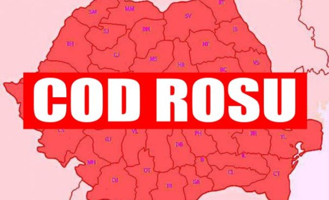 Alertă meteo ANM! Cod Roșu în România. Vremea se dezlănțuie în jumătate de țară