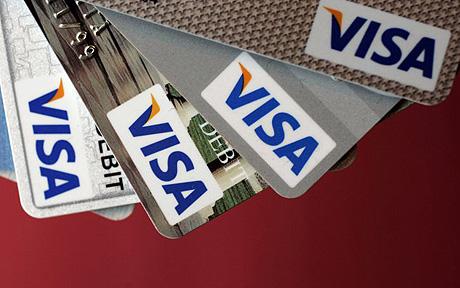 Tranzactiile cu carduri Visa au crescut cu 19%