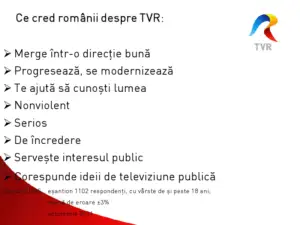 Sondaj: Românii consideră că TVR merge într-o direcţie bună