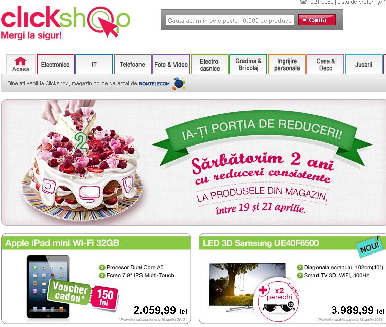 Mall-ul online al Romtelecom oferă reduceri de până la 50%