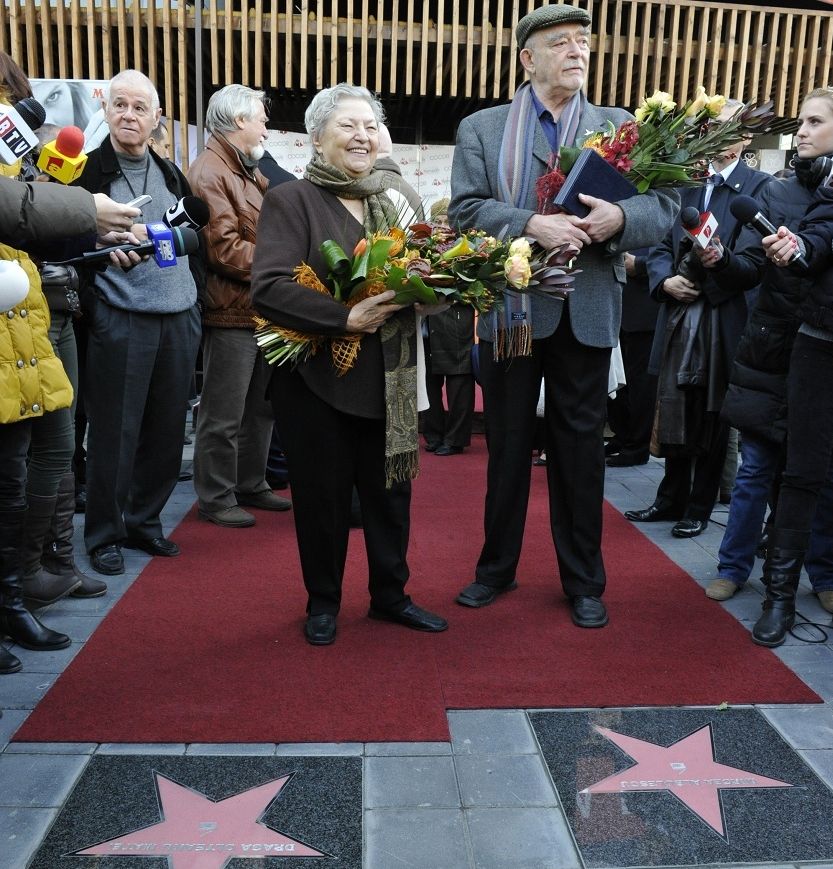 Draga Olteanu Matei și Mircea Albulescu pe Walk of Fame