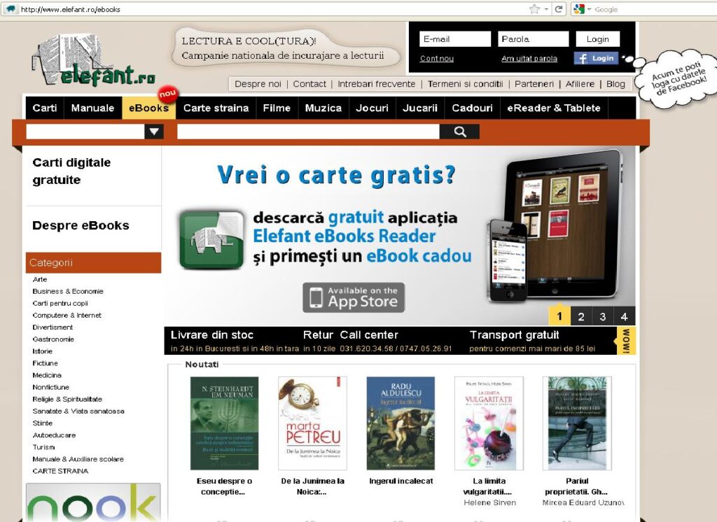 Elefant.ro a lansat prima platformă românească de carte digitală, cu peste 500 de titluri