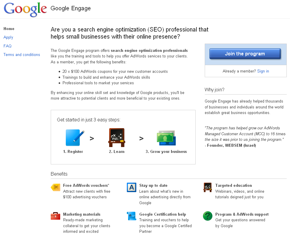 Google lansează  în România „Engage”, un program gratuit destinat agenţiilor din mediul online