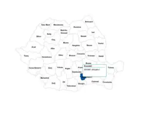 Harta utilizatorilor de Facebook din România