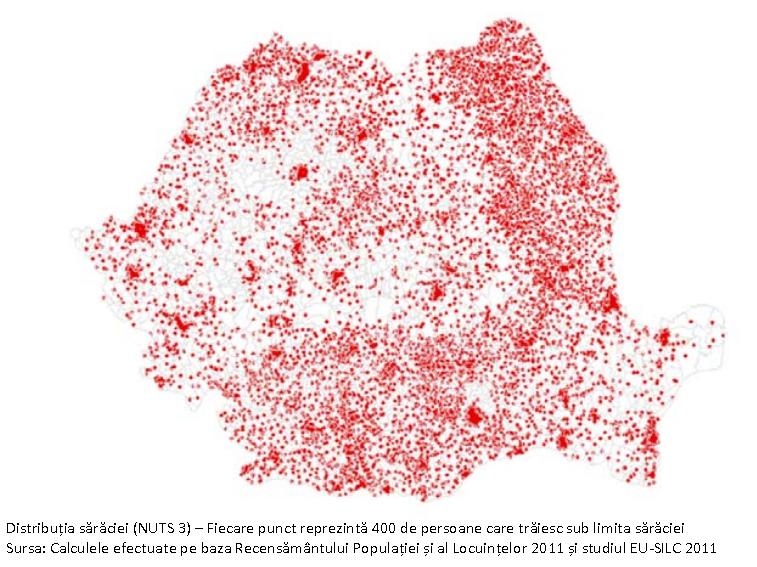 Harta sărăciei în România