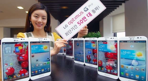LG a vândut 500.000 de modele Optimus G Pro, primul smartphone Full HD al companiei