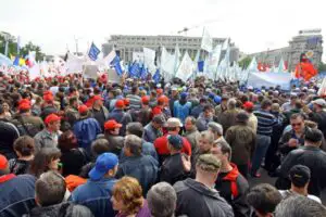 100.000 de oameni vor protesta mâine în Capitală. Al doilea miting ca amploare de după 1991