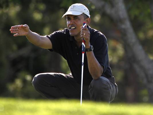 Barack Obama a jucat golf cu Tiger Woods