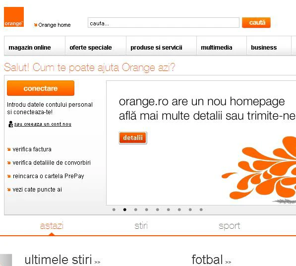 Orange.ro s-a transformat în portal de ştiri