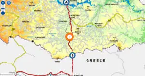 Harta celui mai scurt drum România – Grecia. Să le mulțumim bulgarilor!