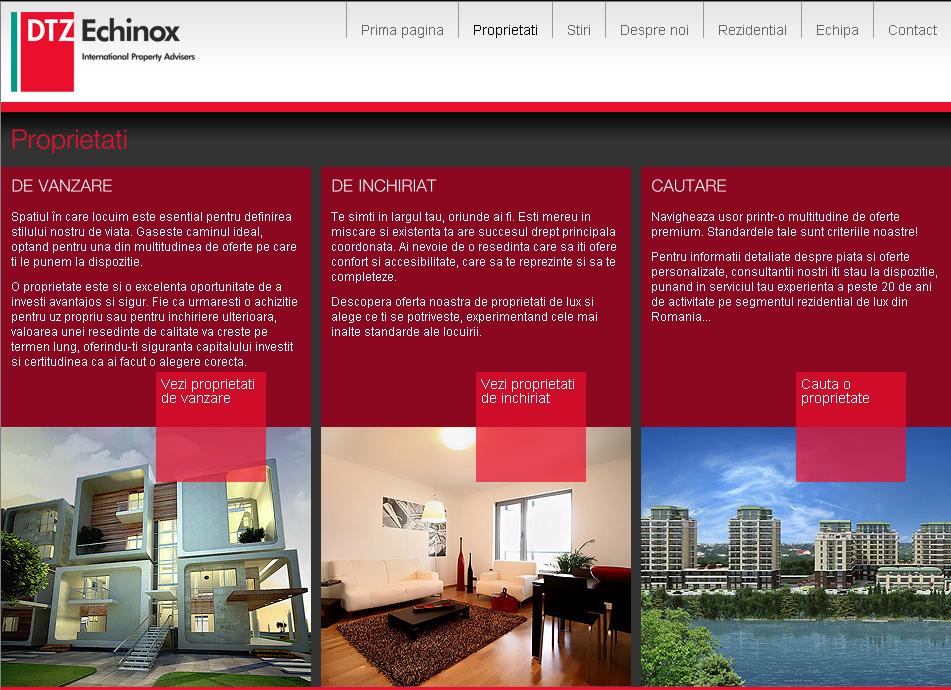DTZ Echinox şi-a făcut site de promovare a celor 93 de locuinţe de lux din portofoliu