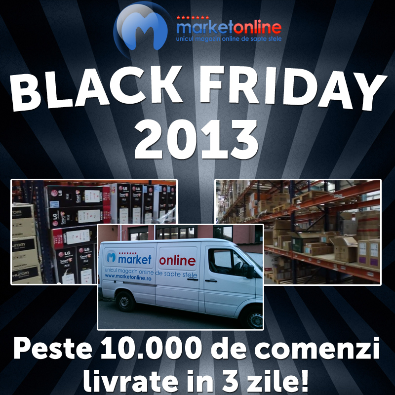 MarketOnline.ro livreaza in 3 zile peste 10.000 de comenzi din Black Friday