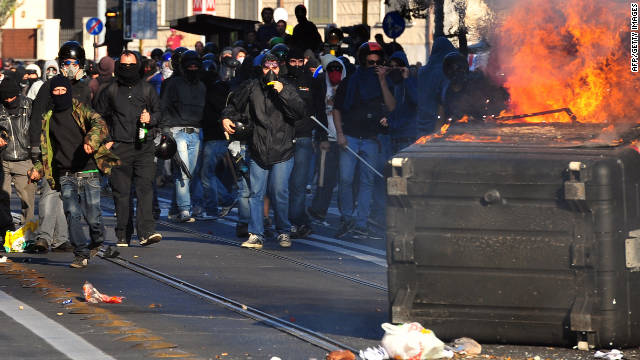 Violenţa erupe în Roma, pe fondul extinderii mişcării „Occupy Wall Street”