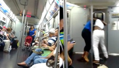 Bătaie între fete la metrou pentru un loc liber | VIDEO