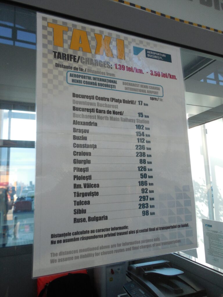 La aeroportul Otopeni se promovează taxiurile cu 1,39 lei/km, dar nu le este permisă staționarea