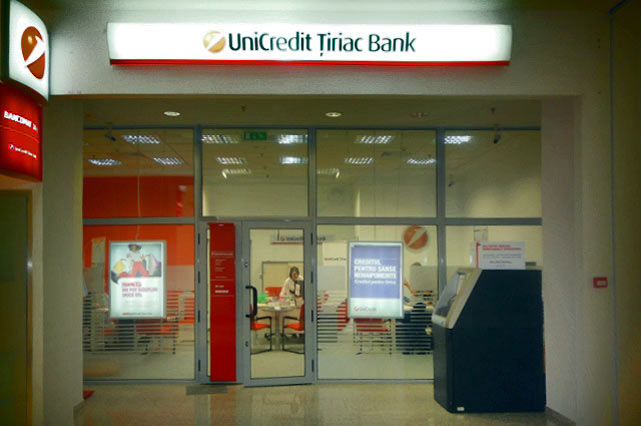 UniCredit Ţiriac Bank a făcut profit de 29 milioane euro la 9 luni, în scădere cu 43%