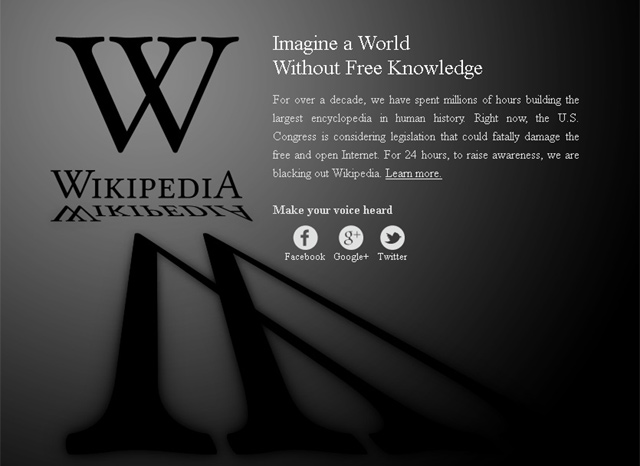 SOPA: Legea care a condus la închiderea site-urilor americane pentru o zi
