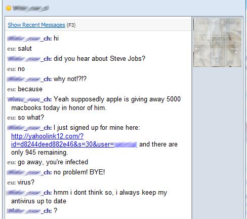 Viermele informatic care vorbeşte cu tine pe Yahoo Messenger!